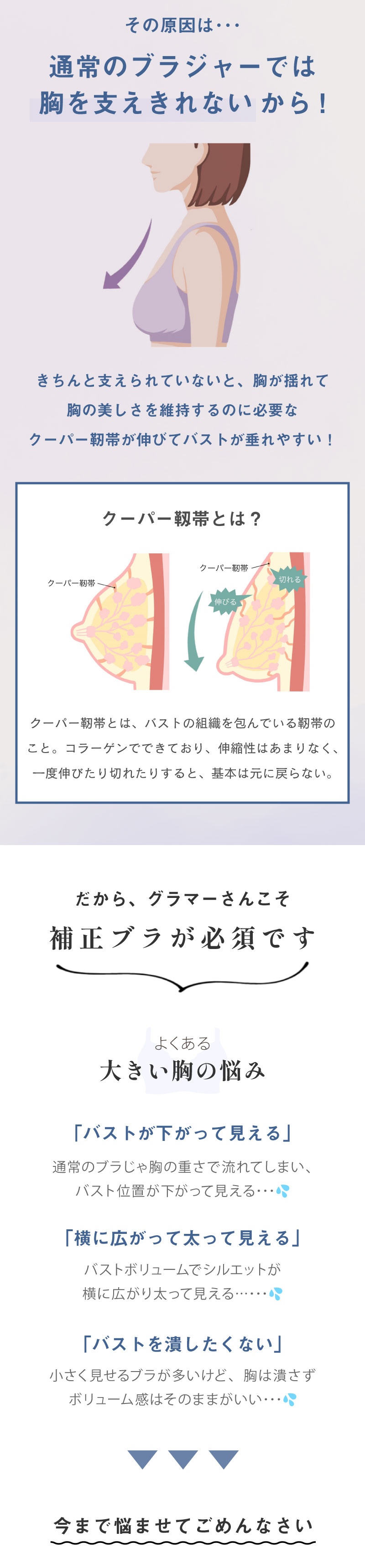 グラマーさんの自胸を綺麗に魅せる グラマーフィットブラ