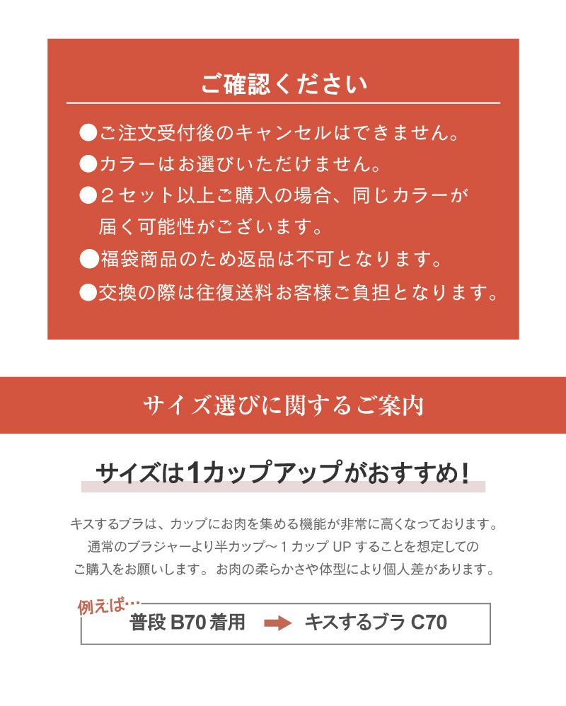 キスするブラ3点セット 福袋 育乳ブラ