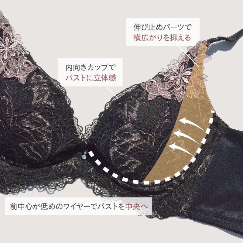 グラモアコレクションビジューブラ ブラ&ショーツセット